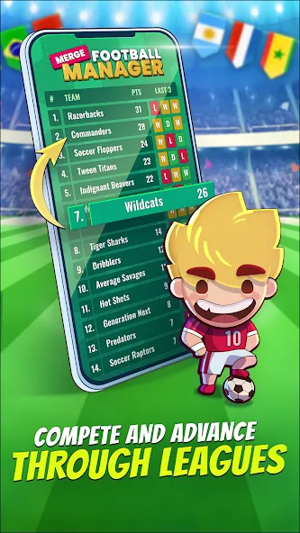 Merge Football Manager: Soccer (Мерж Футбол Менеджер)  [МОД Menu] Screenshot 3