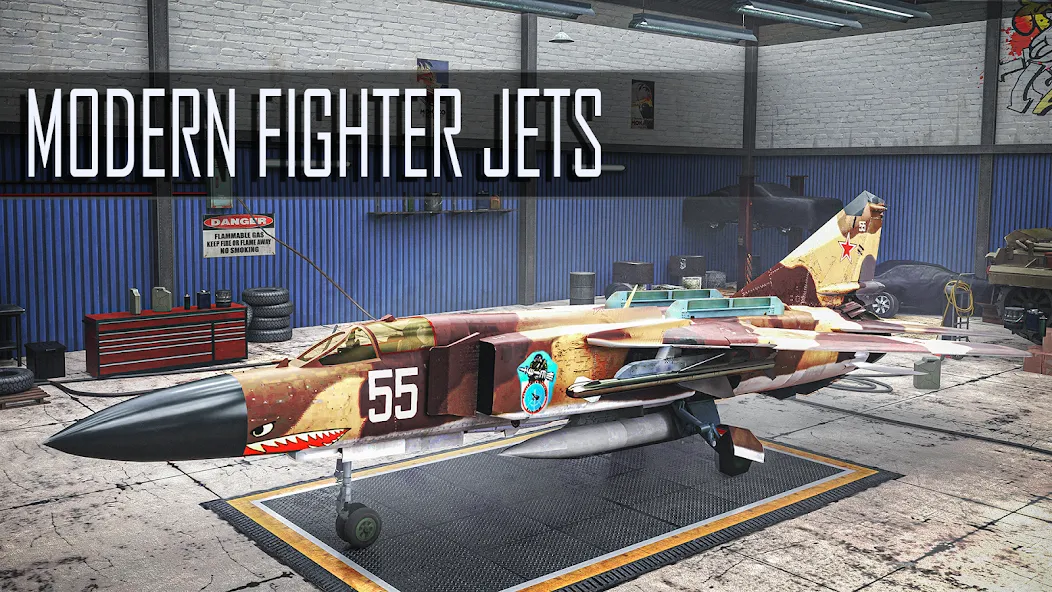 Jet Fighter: Sky Combat 3D (Джет Файтер)  [МОД Бесконечные деньги] Screenshot 3