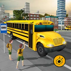 Скачать взломанную School Bus Driving Game  [МОД Много монет] - последняя версия apk на Андроид