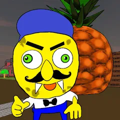 Взломанная Neighbor Sponge. Scary Secret  [МОД Меню] - полная версия apk на Андроид