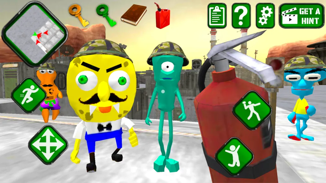 Sponge Area 51. Neighbor Alien  [МОД Бесконечные монеты] Screenshot 2