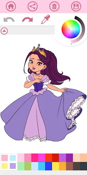 Princess Coloring Book Game  [МОД Много денег] Screenshot 3