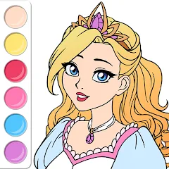 Скачать взломанную Princess Coloring Book Game  [МОД Много денег] - полная версия apk на Андроид