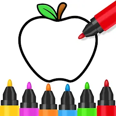 Взломанная Toddler Coloring Book For Kids  [МОД Много монет] - последняя версия apk на Андроид