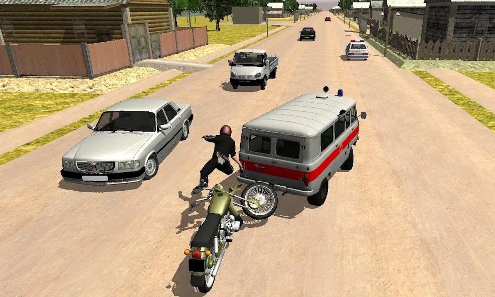 Russian Moto Traffic Rider 3D  [МОД Mega Pack] Screenshot 4