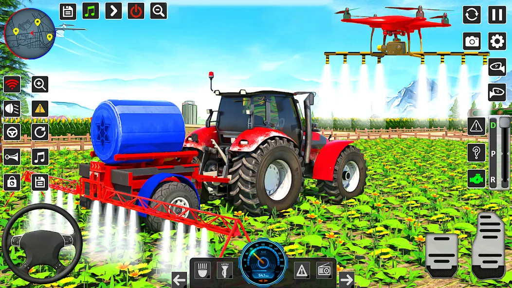 Real Tractor Driving Games (Риал Трактор Драйвинг Геймс)  [МОД Бесконечные монеты] Screenshot 4