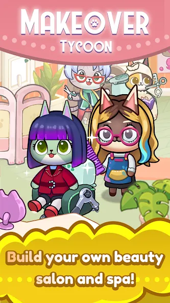 Idle Cat Makeover: Hair Salon  [МОД Много монет] Screenshot 4