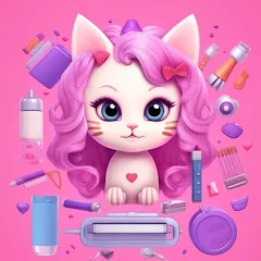 Скачать взломанную Idle Cat Makeover: Hair Salon  [МОД Много монет] - последняя версия apk на Андроид