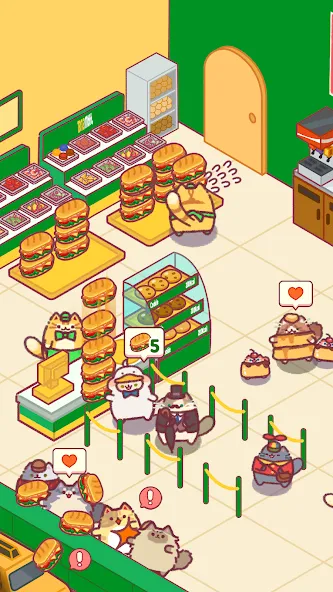 Cat Snack Bar: Cute Food Games (Кэт Снэк Бар)  [МОД Много монет] Screenshot 2