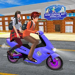 Взломанная High School Boy Virtual Life  [МОД Меню] - полная версия apk на Андроид