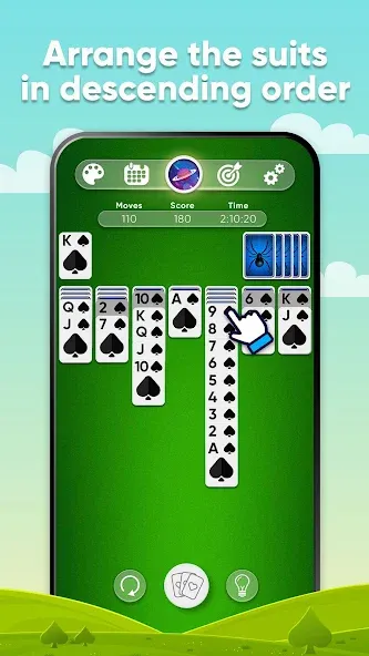 Spider Solitaire (Спайдер Солитер)  [МОД Бесконечные монеты] Screenshot 2