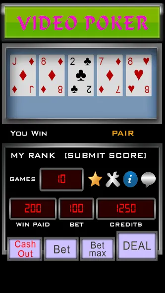 Video Poker (Видео Покер)  [МОД Unlimited Money] Screenshot 1