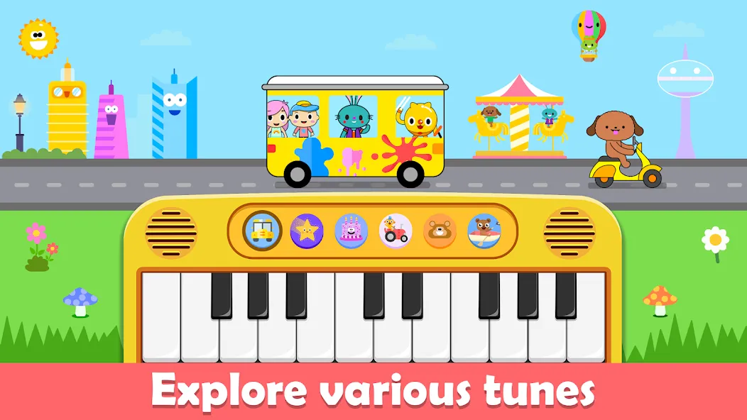 Baby Piano Kids Music Games  [МОД Бесконечные монеты] Screenshot 1