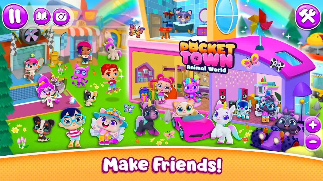 Pocket Town - Animal World  [МОД Все открыто] Screenshot 3