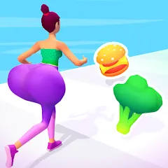 Скачать взломанную Twerk Race 3D: Belly Body Run (Тверк Рейс 3D)  [МОД Много монет] - полная версия apk на Андроид