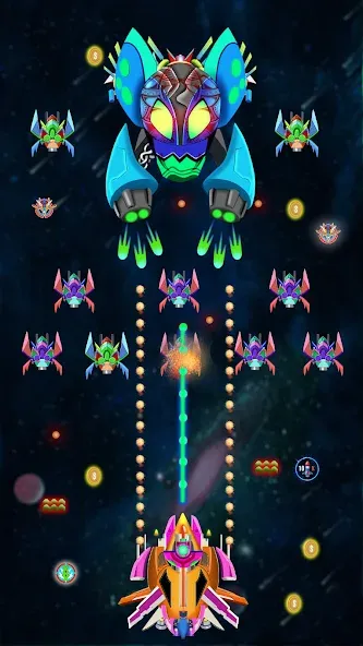 Galaxy Shooting: Alien Attack (Гэлэкси Шутинг)  [МОД Бесконечные деньги] Screenshot 3