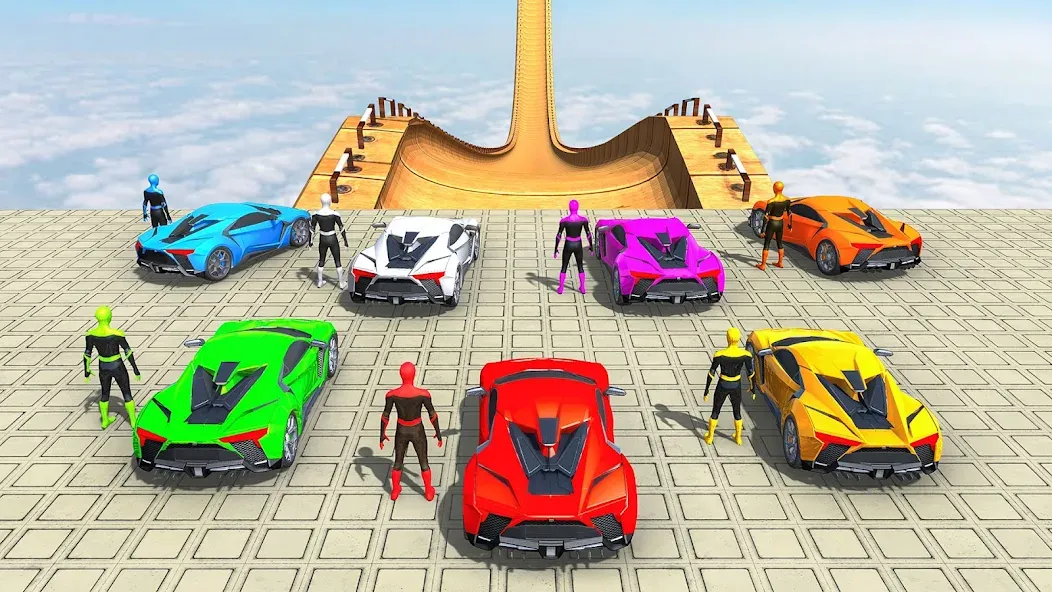 Mega Ramp Car Games Car Stunts  [МОД Много денег] Screenshot 1