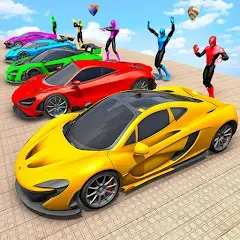 Скачать взломанную Mega Ramp Car Games Car Stunts  [МОД Много денег] - полная версия apk на Андроид