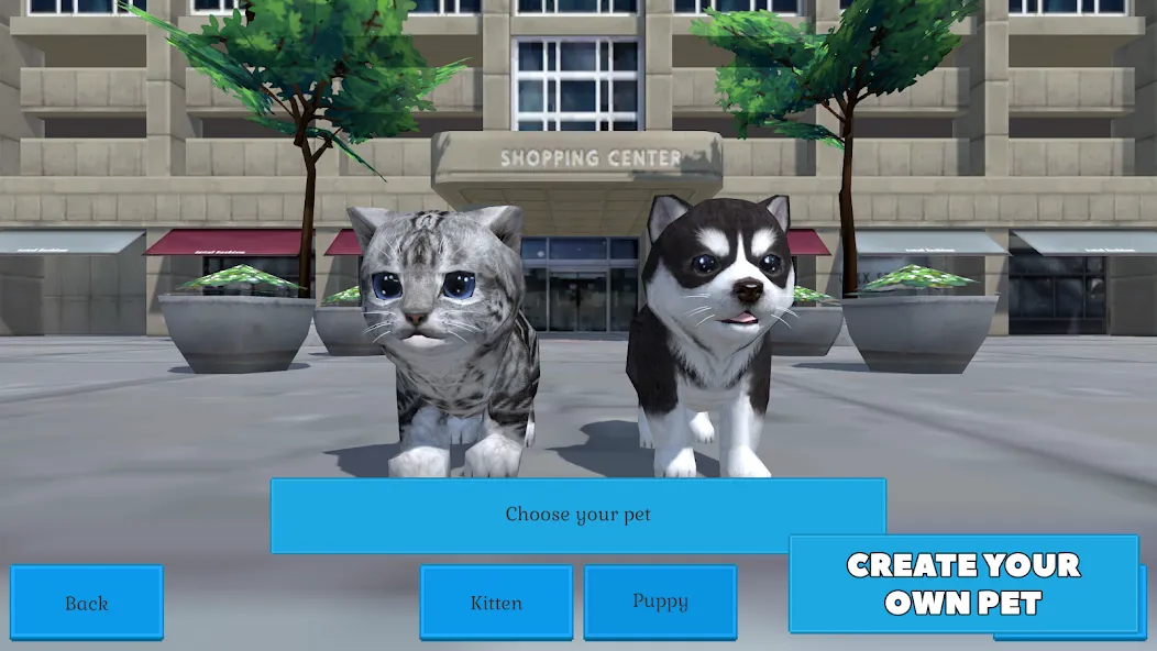 Cute Pocket Cat And Puppy 3D (Кьют Покет Кэт Энд Паппи 3Д)  [МОД Много денег] Screenshot 1