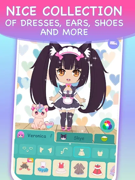 Chibi Dress Up Games for Girls  [МОД Много монет] Screenshot 3