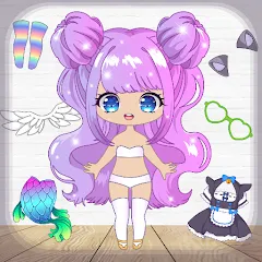 Скачать взлом Chibi Dress Up Games for Girls  [МОД Много монет] - стабильная версия apk на Андроид