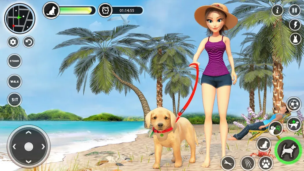 Dog Simulator Pet Dog Games 3D  [МОД Много денег] Screenshot 1