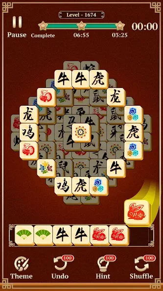 Mahjong Solitaire: 3 Tiles (Маджонг Классик)  [МОД Menu] Screenshot 4