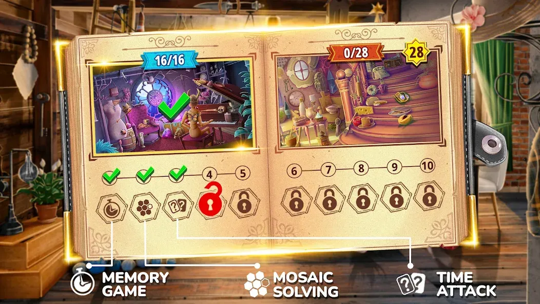 Books of Wonder Hidden Objects  [МОД Бесконечные монеты] Screenshot 2