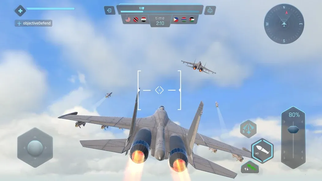 Sky Warriors: Airplane Games (Скай Ворриорс)  [МОД Много монет] Screenshot 3