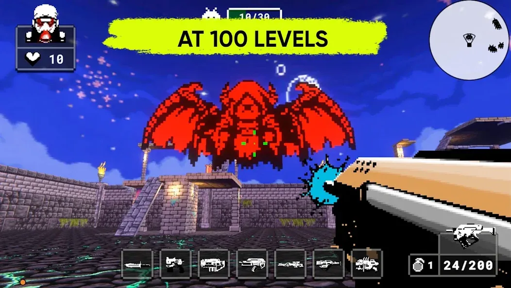 Doomsday pixel shooter 3d (Дум пиксельный шутер 3D)  [МОД Mega Pack] Screenshot 3