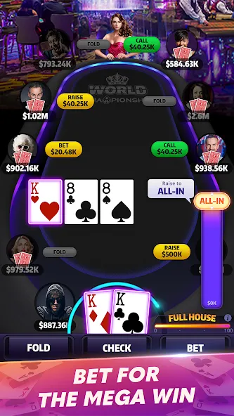 Mega Hit Poker: Texas Holdem (Мега Хит Покер)  [МОД Mega Pack] Screenshot 3