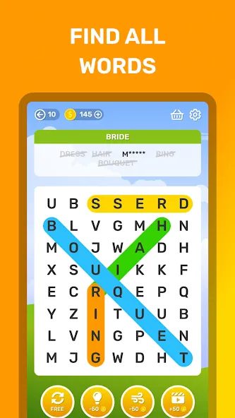 Word Search Puzzle Game  [МОД Unlocked] Screenshot 2