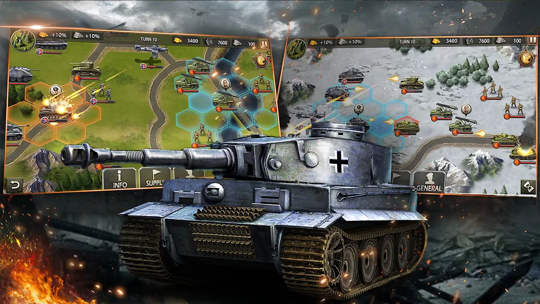 World War 2:WW2 Strategy Games (Вторая мировая война)  [МОД Unlocked] Screenshot 3