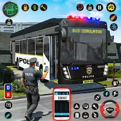 Взлом City Bus Simulator Bus Game 3D (Полицейский автобус симулятор)  [МОД Много монет] - полная версия apk на Андроид