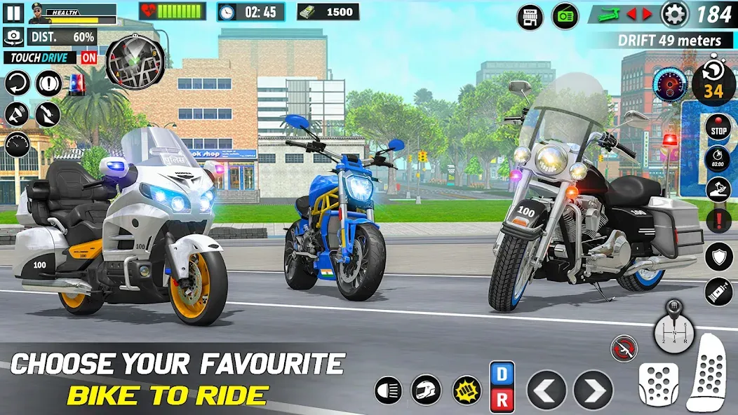 Police Moto Bike Chase Crime (Полицейская мотоциклетная погоня за преступником)  [МОД Unlimited Money] Screenshot 2