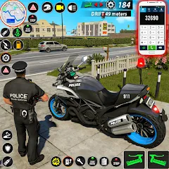 Скачать взлом Police Moto Bike Chase Crime (Полицейская мотоциклетная погоня за преступником)  [МОД Unlimited Money] - последняя версия apk на Андроид