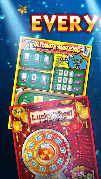 Lottery Scratch Off - Mahjong  [МОД Бесконечные деньги] Screenshot 1