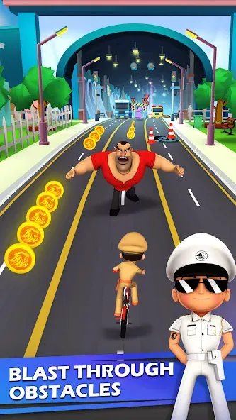 Little Singham Cycle Race (Литл Сингам Велосипедная Гонка)  [МОД Бесконечные монеты] Screenshot 3