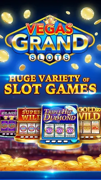 Vegas Grand Slots:Casino Games (Вегас Гранд Слоты)  [МОД Бесконечные монеты] Screenshot 1