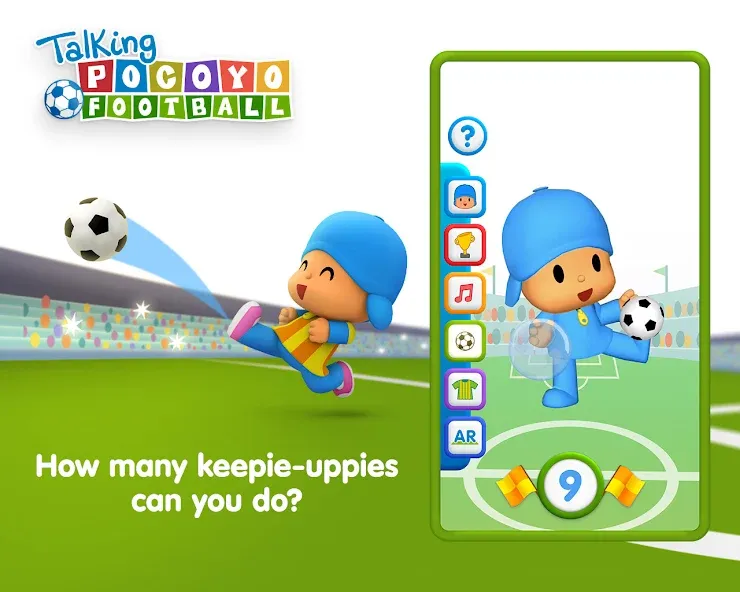 Talking Pocoyo Football  [МОД Menu] Screenshot 1