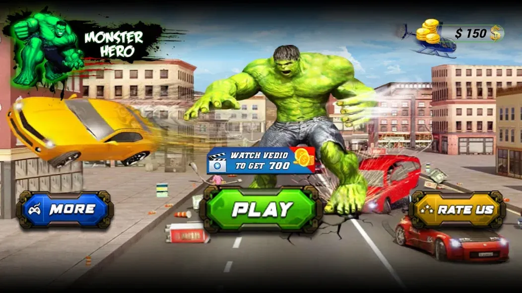 Monster Superhero: Green Fight  [МОД Mega Pack] Screenshot 4