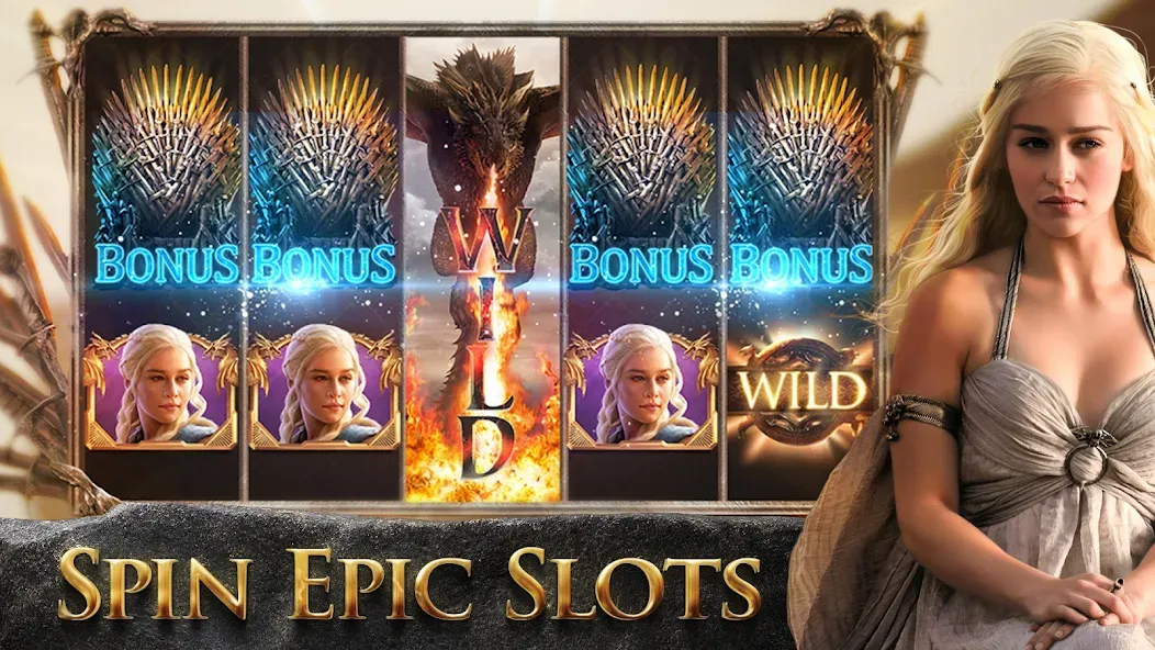 Game of Thrones Slots Casino (Гейм оф Тронс Слотс Казино)  [МОД Много денег] Screenshot 1