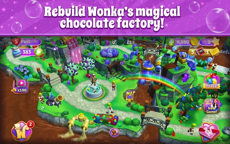 Wonka's World of Candy Match 3  [МОД Mega Pack] Screenshot 1