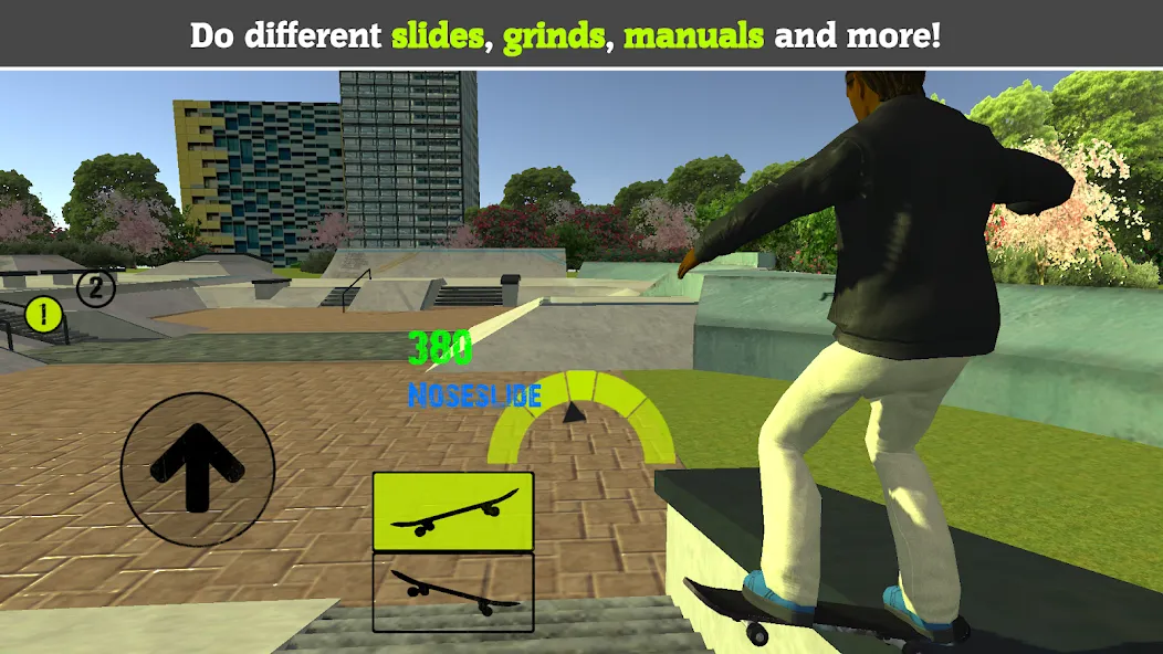 Skateboard FE3D 2 (Скейтборд 3D 2)  [МОД Menu] Screenshot 1