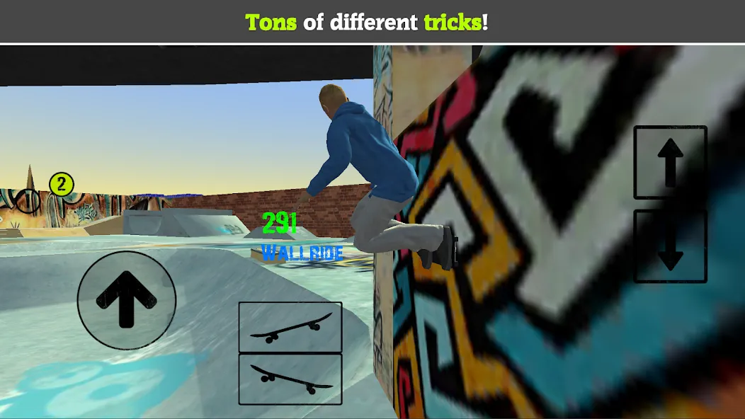 Skateboard FE3D 2 (Скейтборд 3D 2)  [МОД Menu] Screenshot 2