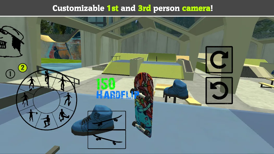 Skateboard FE3D 2 (Скейтборд 3D 2)  [МОД Menu] Screenshot 3