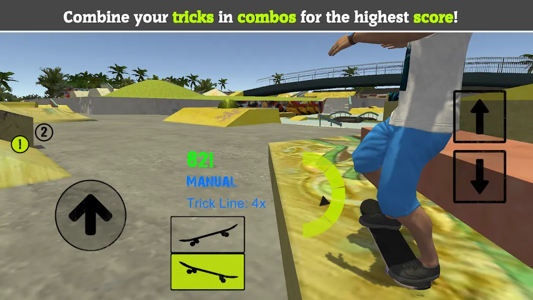 Skateboard FE3D 2 (Скейтборд 3D 2)  [МОД Menu] Screenshot 4