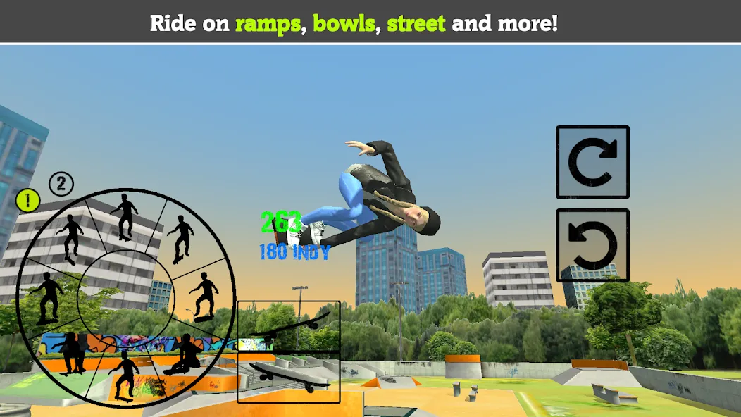 Skateboard FE3D 2 (Скейтборд 3D 2)  [МОД Menu] Screenshot 5