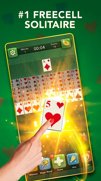 FreeCell Classic Card Game (ФриСел Классическая карточная игра)  [МОД Unlimited Money] Screenshot 3