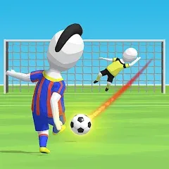 Взломанная Stickman Freekick: Soccer game  [МОД Unlimited Money] - полная версия apk на Андроид